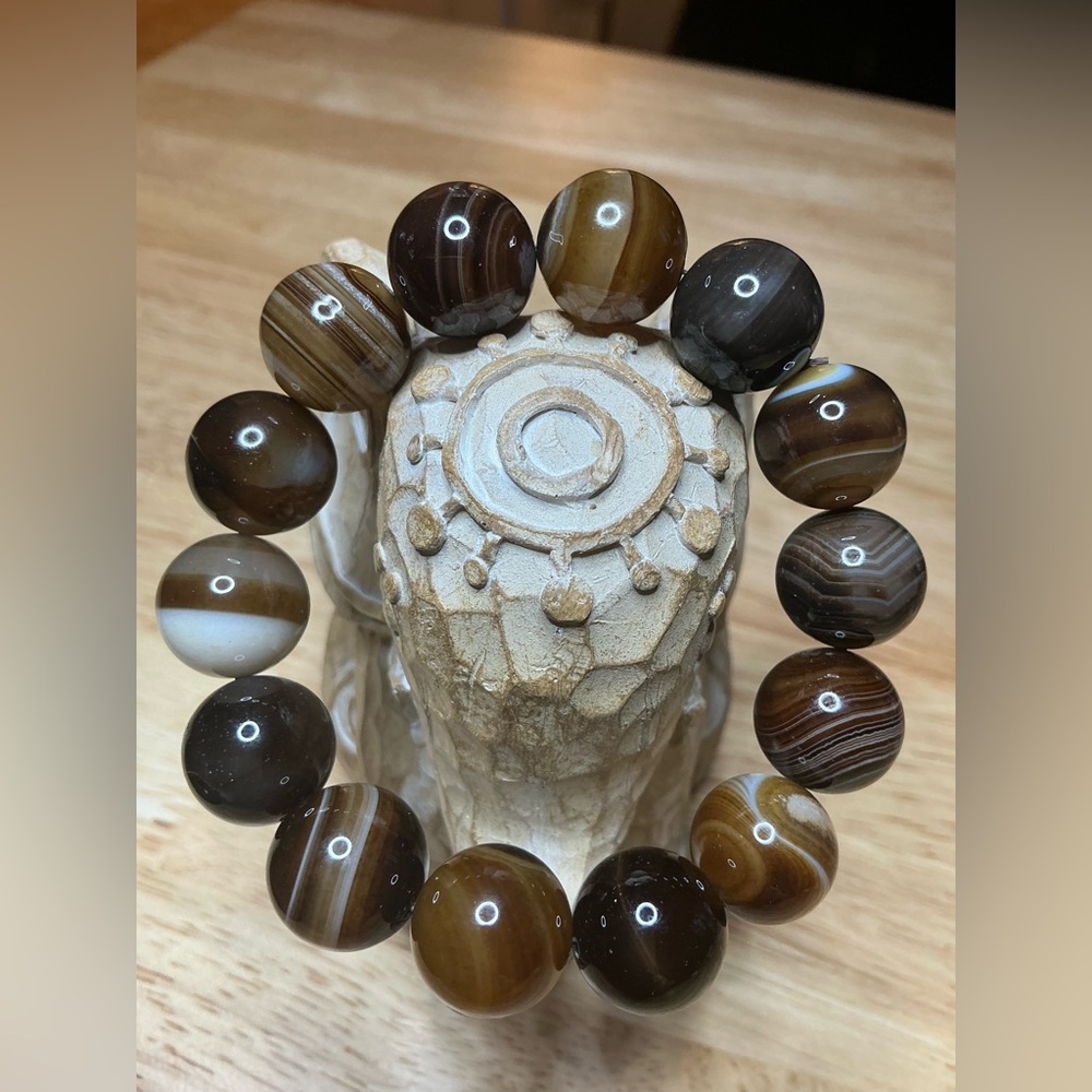 Brown Banded Agate 14mm